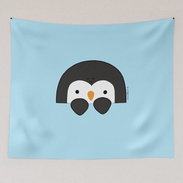 Item preview, Curious Penguin peeking designed and sold by julianamotzko.