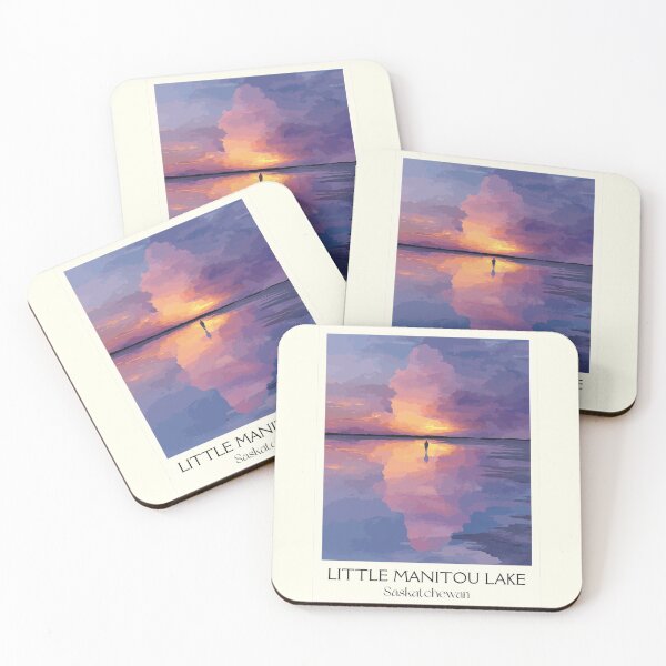 Item preview, Little Manitou Lake | Sunset Water & Healing Mineral Spa Art Print designed and sold by TuncGK.