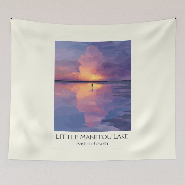 Item preview, Little Manitou Lake | Sunset Water & Healing Mineral Spa Art Print designed and sold by TuncGK.