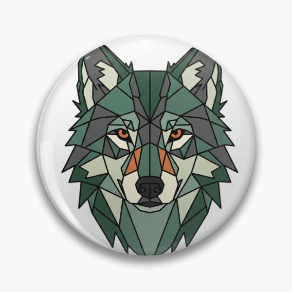 Item preview, Geometric Wolf Head – Low Poly Animal Art designed and sold by jadolina.