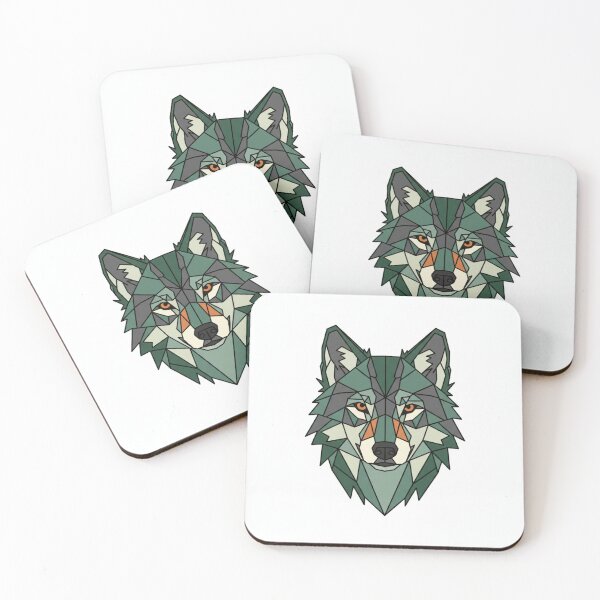 Item preview, Geometric Wolf Head – Low Poly Animal Art designed and sold by jadolina.