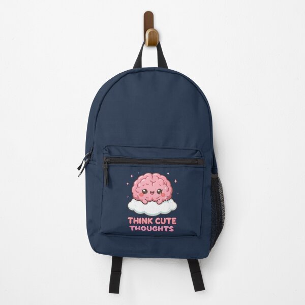 Item preview, “Think Cute Thoughts” – Cute Kawaii Brain on Cloud – Aesthetic Positive Mindset Design designed and sold by PureBrain.