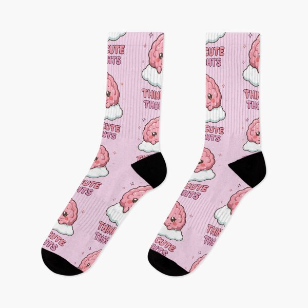 Item preview, “Think Cute Thoughts” – Cute Kawaii Brain on Cloud – Aesthetic Positive Mindset Design designed and sold by PureBrain.