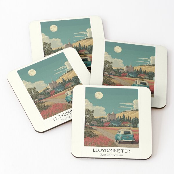 Item preview, Lloydminster Border City | Vintage Car & Clock Tower Art Print designed and sold by TuncGK.