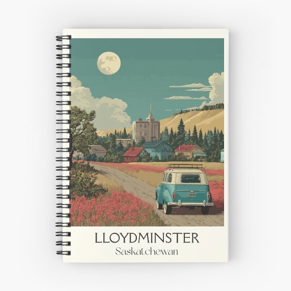 Item preview, Lloydminster Border City | Vintage Car & Clock Tower Art Print designed and sold by TuncGK.
