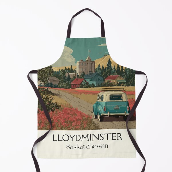 Item preview, Lloydminster Border City | Vintage Car & Clock Tower Art Print designed and sold by TuncGK.