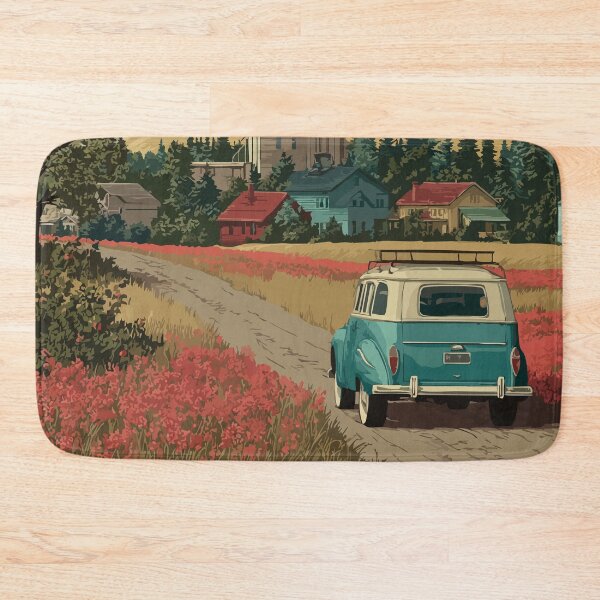 Item preview, Lloydminster Border City | Vintage Car & Clock Tower Art Print designed and sold by TuncGK.