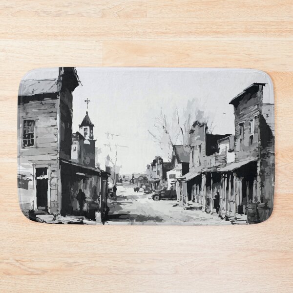 Item preview, Maple Creek Saskatchewan | Vintage Old West Main Street Art Print designed and sold by TuncGK.