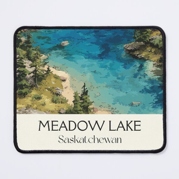 Item preview, Meadow Lake Provincial Park | Blue Water & Boreal Forest Art Print designed and sold by TuncGK.