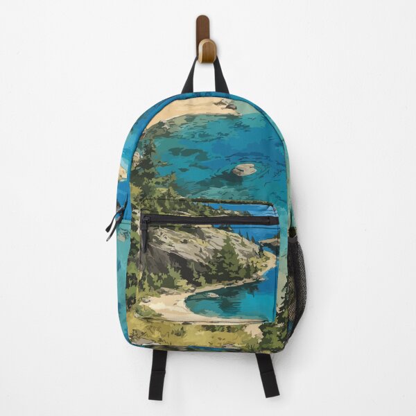 Item preview, Meadow Lake Provincial Park | Blue Water & Boreal Forest Art Print designed and sold by TuncGK.