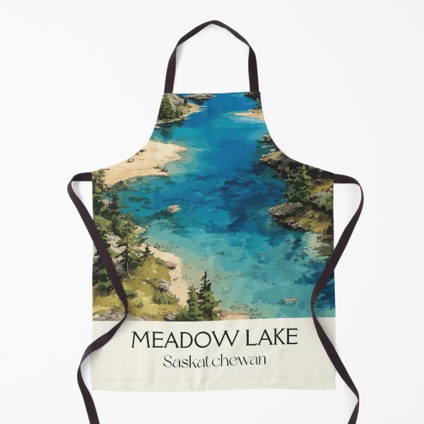 Item preview, Meadow Lake Provincial Park | Blue Water & Boreal Forest Art Print designed and sold by TuncGK.