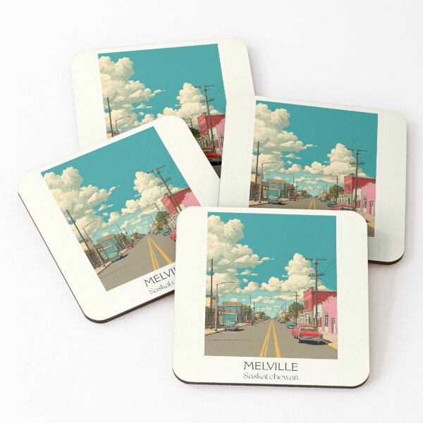 Item preview, Melville Saskatchewan | Evening Street Scene Art Print designed and sold by TuncGK.
