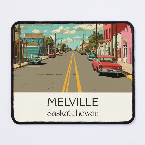 Item preview, Melville Saskatchewan | Evening Street Scene Art Print designed and sold by TuncGK.
