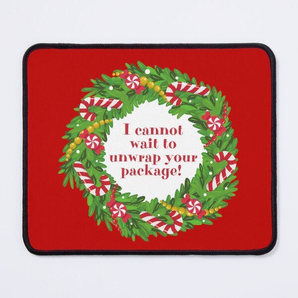 Item preview, WREATH: I cannot wait to unwrap your package! - funny Christmas holidays signs designed and sold by DesignsFromTW-S.