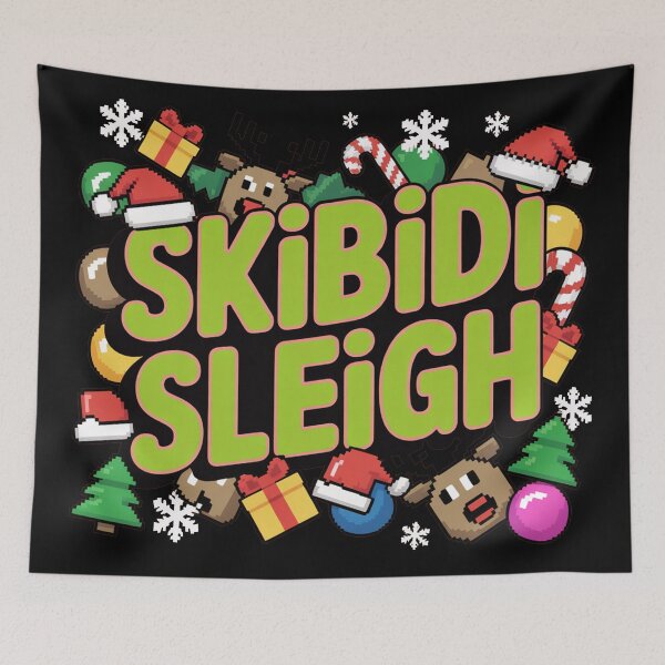 Item preview, Skibidi Sleigh, funny Gen Z and gen Alpha Christmas designed and sold by NoetherSym.
