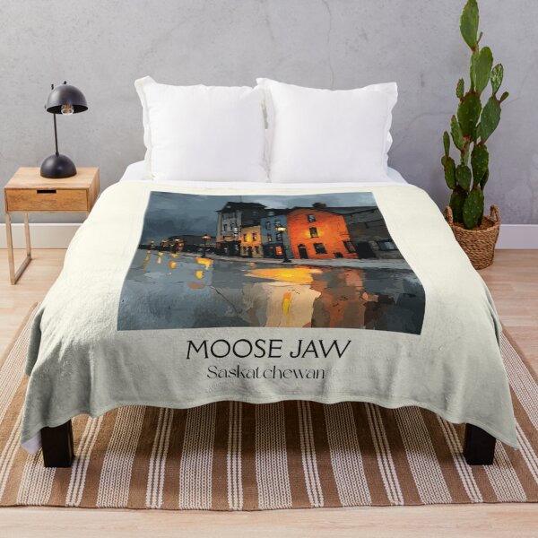 Item preview, Moose Jaw Saskatchewan | Historic Downtown & Night Lights Art Print designed and sold by TuncGK.