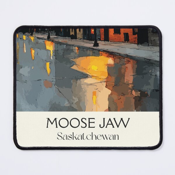 Item preview, Moose Jaw Saskatchewan | Historic Downtown & Night Lights Art Print designed and sold by TuncGK.