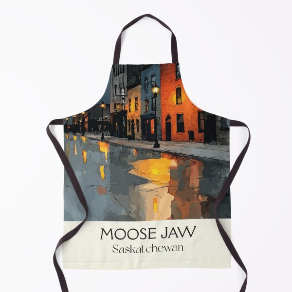Item preview, Moose Jaw Saskatchewan | Historic Downtown & Night Lights Art Print designed and sold by TuncGK.