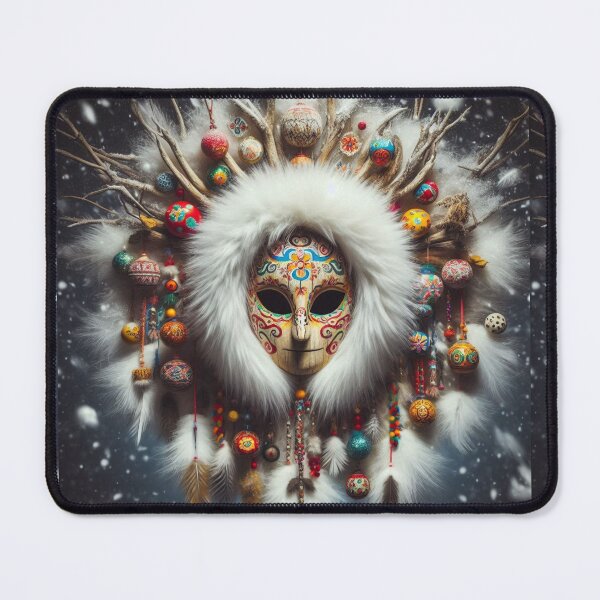 Item preview, The Grandee of Mulled Wine - Intricate Folk Mask for Excessive Merriment designed and sold by Karaboshka.