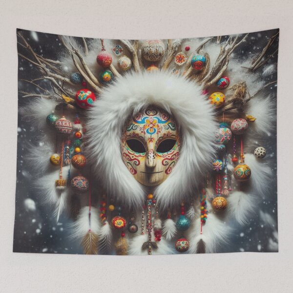 Item preview, The Grandee of Mulled Wine - Intricate Folk Mask for Excessive Merriment designed and sold by Karaboshka.