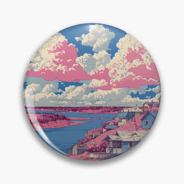 Item preview, Nipawin Saskatchewan | River Valley & Pink Clouds Art Print designed and sold by TuncGK.