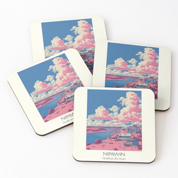 Item preview, Nipawin Saskatchewan | River Valley & Pink Clouds Art Print designed and sold by TuncGK.