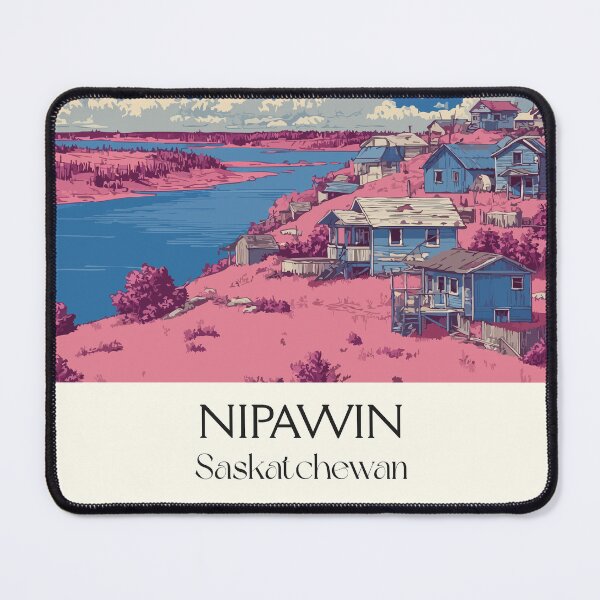 Item preview, Nipawin Saskatchewan | River Valley & Pink Clouds Art Print designed and sold by TuncGK.
