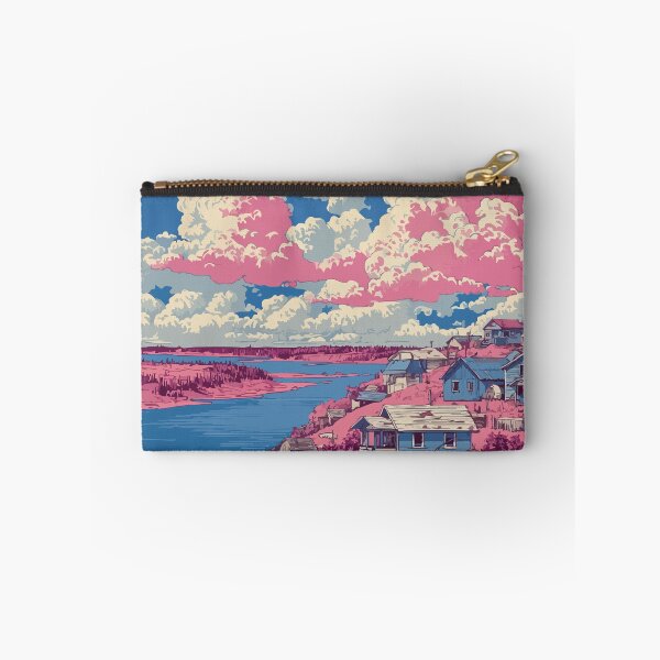 Item preview, Nipawin Saskatchewan | River Valley & Pink Clouds Art Print designed and sold by TuncGK.