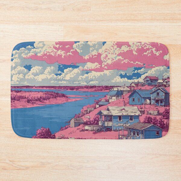 Item preview, Nipawin Saskatchewan | River Valley & Pink Clouds Art Print designed and sold by TuncGK.