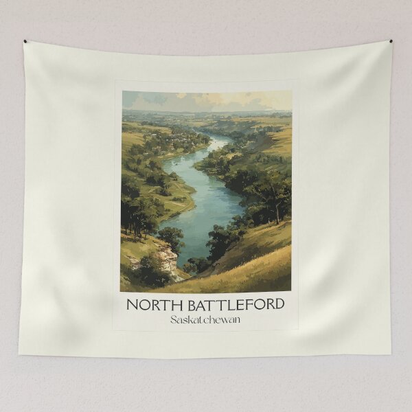Item preview, North Battleford | North Saskatchewan River Valley Art Print designed and sold by TuncGK.