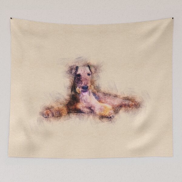 Item preview, Airedale Terrier Sketch Digital Art designed and sold by k9printart.