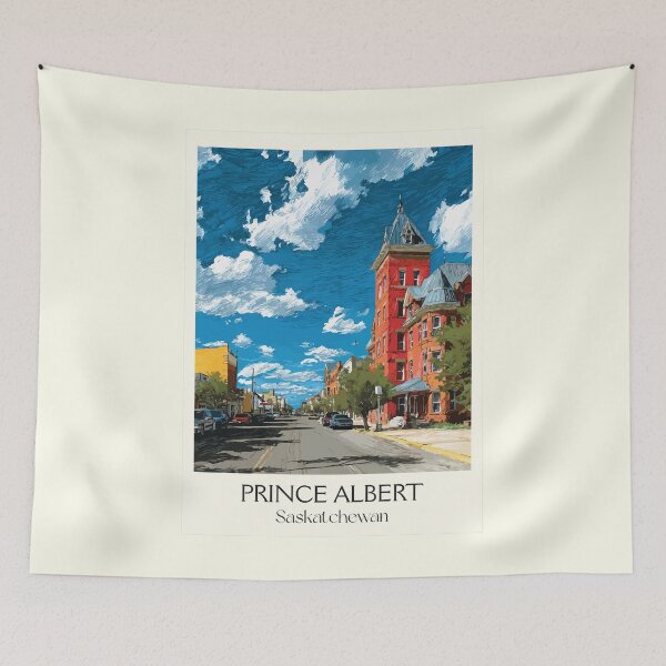 Item preview, Prince Albert Saskatchewan | Historic Arts Centre & Streetscape Art Print designed and sold by TuncGK.