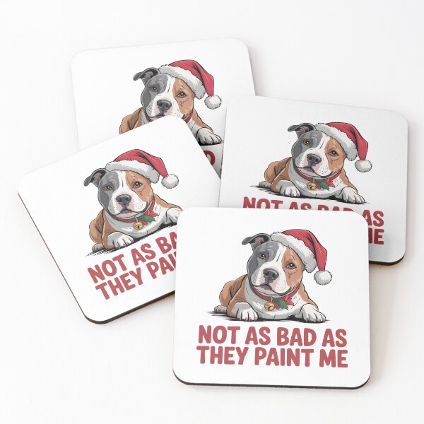 Item preview, Not As Bad As They Paint Me Cute Amstaff Funny Christmas Gift designed and sold by Slaw-Creation.