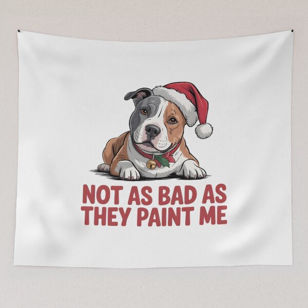 Item preview, Not As Bad As They Paint Me Cute Amstaff Funny Christmas Gift designed and sold by Slaw-Creation.