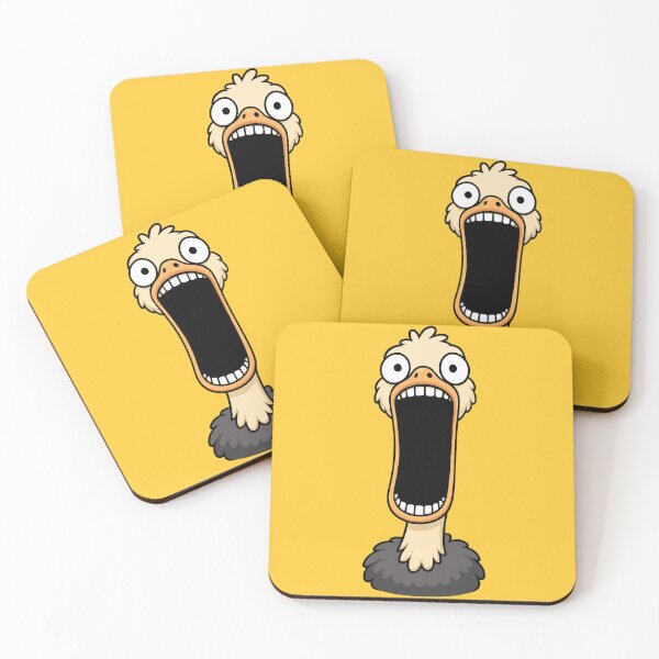 Item preview, Screaming Ostrich Cartoon – Funny Big Mouth Bird Illustration designed and sold by Ivy-Triggs.