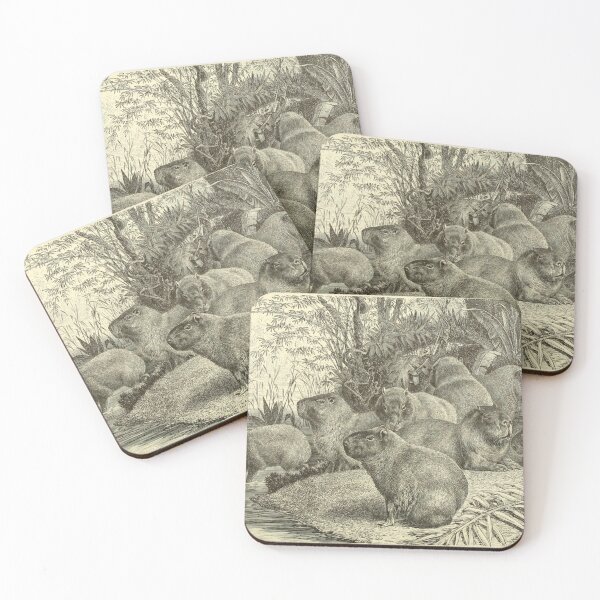 Item preview, Naturalist Capybaras designed and sold by BlueSpecsStudio.