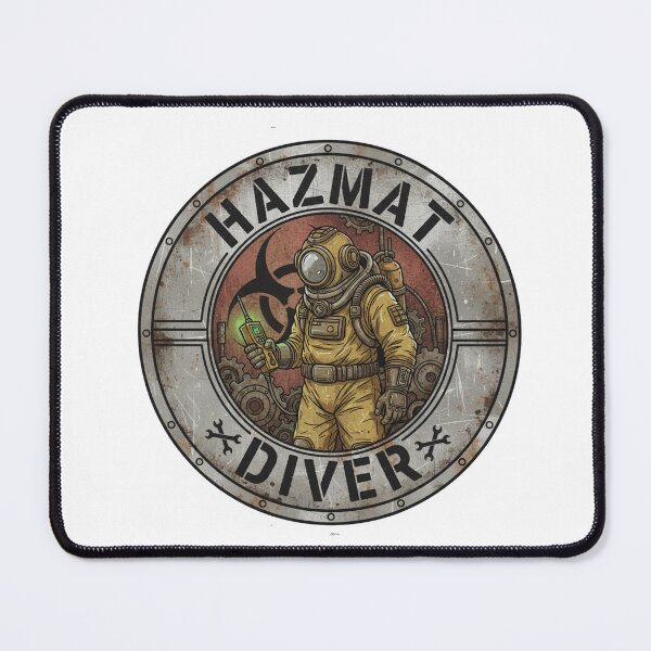 Item preview, Rustic Hazmat Diver Badge Design designed and sold by TeeCraftTeeCo.