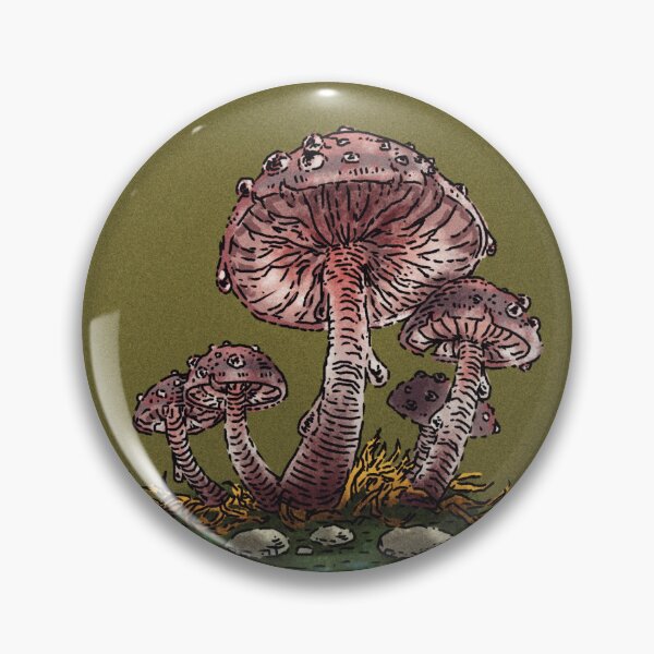 Item preview, Rosy Button Mushroom  designed and sold by RonaldBottsArt.