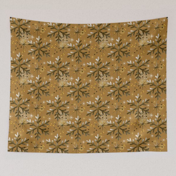 Item preview, 3D Golden Snow Seamless Repeat designed and sold by Sharon Schwalbe.