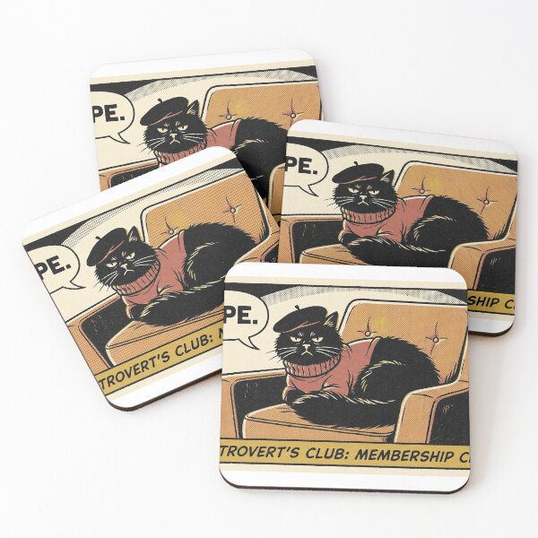 Item preview, The Introvert's Club: Membership Closed | Vintage Comic Grumpy Cat "Nope" designed and sold by Estudio101.