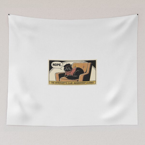 Item preview, The Introvert's Club: Membership Closed | Vintage Comic Grumpy Cat "Nope" designed and sold by Estudio101.