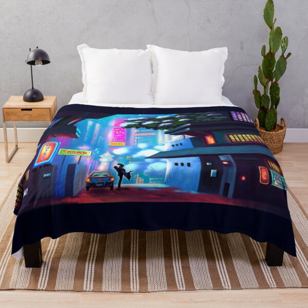Item preview, Cyberpunk Neon City Night Procreate Art designed and sold by ExploreAura Studio.