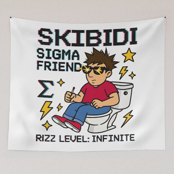 Item preview, Skibidi Sigma Friend Meme Energy Art designed and sold by AnnDesignStudio.