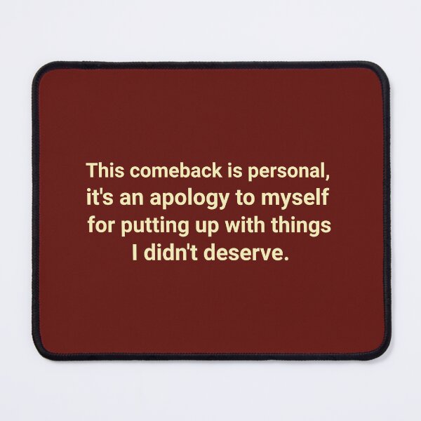 Item preview, This Comeback Is Personal Women Empowerment Motivational Quotes designed and sold by DemureArtsy.