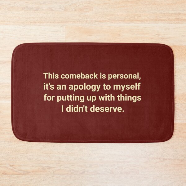 Item preview, This Comeback Is Personal Women Empowerment Motivational Quotes designed and sold by DemureArtsy.
