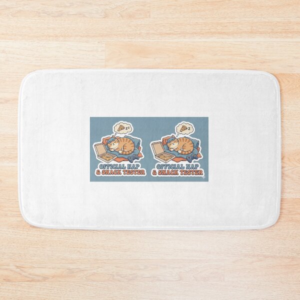 Item preview, Official Nap & Snack Tester | Funny Lazy Gamer Cat & Pizza Lover Sticker designed and sold by Estudio101.