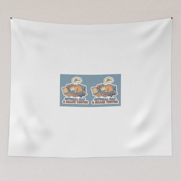 Item preview, Official Nap & Snack Tester | Funny Lazy Gamer Cat & Pizza Lover Sticker designed and sold by Estudio101.