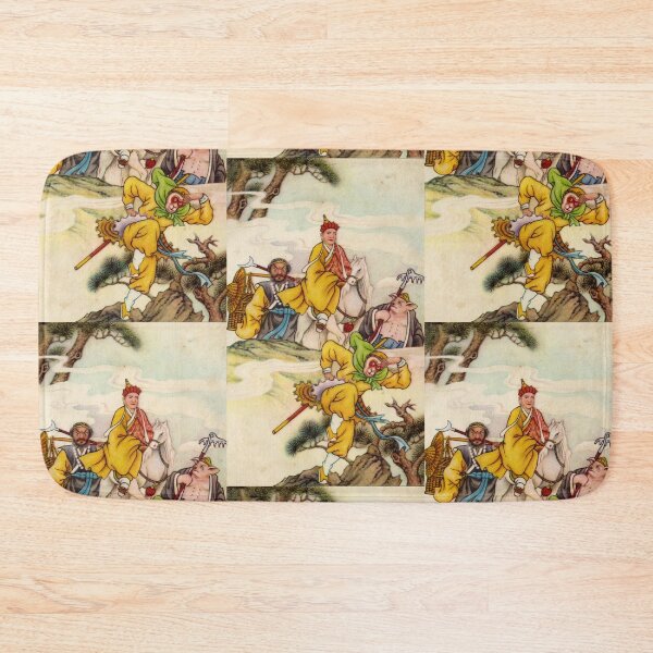 Item preview, Journey to the West Illustration – Monkey King, Pigsy & Tang Sanzang – Vintage Chinese Art designed and sold by FriendsClub.