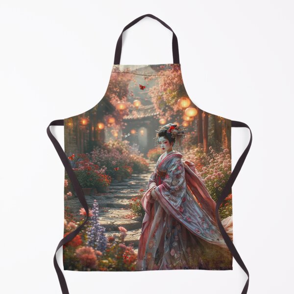 Item preview, Geisha in a Lantern-Lit Garden designed and sold by Tau Tia L Douglass.