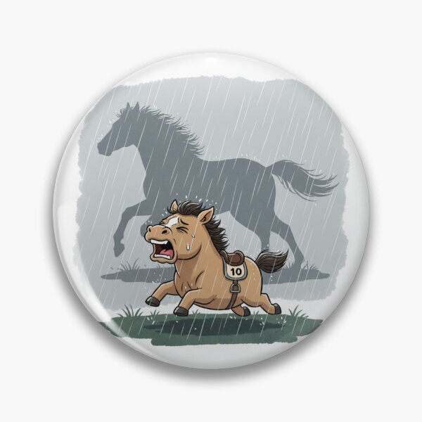 Item preview, Running Horse Crying In Rain Melancholy Design designed and sold by chattsuede.